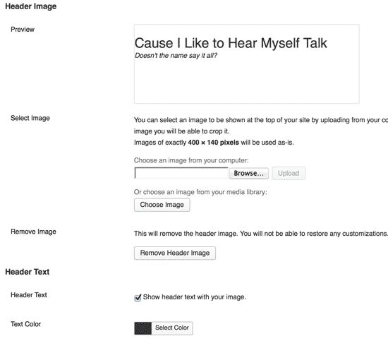 Header Upload Screen